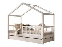 Hausbett >Buche Massiv< in Buche massiv weiß...