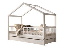 Hausbett >Buche Massiv< in Buche massiv weiß...