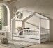 Hausbett >Buche Massiv< in Buche massiv weiß lackiert - 207,5x170x97,5 (BxHxT)