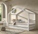 Hausbett >Buche Massiv< in Buche massiv weiß lackiert - 207,5x170x97,5 (BxHxT)
