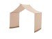 Hausbett >Buche Massiv< in Buche massiv weiß lackiert - 207,5x170x97,5 (BxHxT)