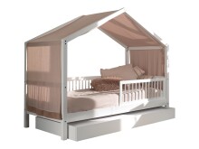 Hausbett >Buche Massiv< in Buche massiv weiß...