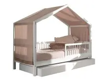 Hausbett >Buche Massiv< in Buche massiv weiß...