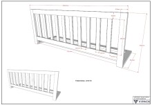 Hausbett >Buche Massiv< in Buche massiv weiß lackiert - 207,5x170x97,5 (BxHxT)