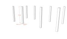 Bettpfosten >Buche Massiv< in weiß lackiert - 70,5x5x70,5x5 (LxBxHxT)