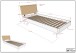 Einzelbett >Buche Massiv< in Buche massiv weiß lackiert - 100x85,5x211,5 (BxHxT)