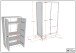 Drehtürenschrank >Buche Massiv< in weiß lackiert - 100x190x55 (BxHxT)
