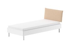 Bettanlage >Buche Massiv< (2-teilig) in weiß lackiert, Massivholz