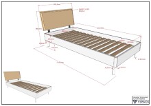 Jugendzimmer-Set >Buche Massiv< (3-teilig) in Buche massiv weiß lackiert
