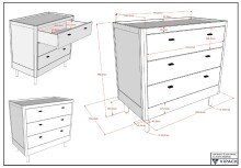 Jugendzimmer-Set >Buche Massiv< (4-teilig) in Buche massiv weiß lackiert