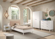 Jugendzimmer-Set >Buche Massiv< (4-teilig) in Buche...