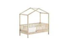 Hausbett >Junior< in Kiefer natur, Massivholz -...