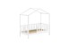 Hausbett >Junior< in Kiefer Weiß, Massivholz - 148x150,6x75,8cm (BxHxT)