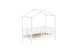 Hausbett >Junior< in Kiefer Weiß, Massivholz - 148x150,6x75,8cm (BxHxT)