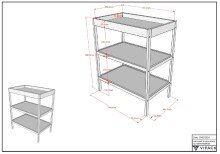 Wickelregal >Dino< in Buche Natur, Massivholz - 79,4x95x49,8cm (BxHxT)