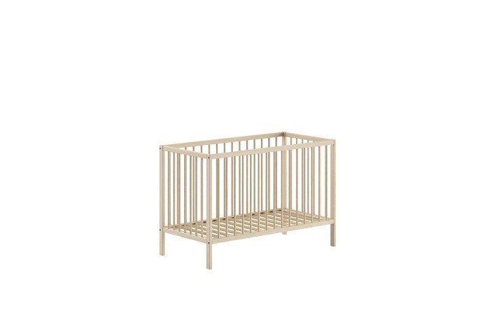 Babybett >Dino< in Buche Natur, Massivholz - 124,4x84,4x65,4cm (BxHxT)
