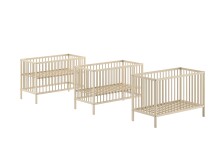 Babybett >Dino< in Buche Natur, Massivholz - 124,4x84,4x65,4cm (BxHxT)