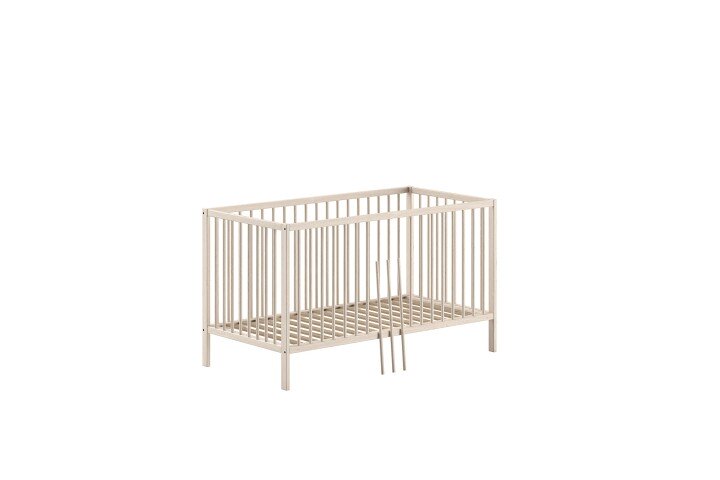 Babybett >Dino< in Buche Natur, Massivholz - 144x84,4x75,5cm (BxHxT)