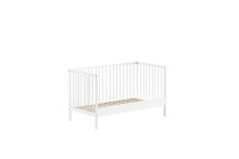 Babybett >Dino< in Buche Weiß, Massivholz - 144x84,4x75,5cm (BxHxT)