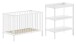 Babymöbel-Set >Dino< in Buche Weiß, Massivholz - 124,4x84,4x65,4cm (BxHxT)