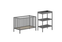 Babymöbel-Set >Dino< in Buche Anthrazit,...