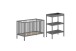 Babymöbel-Set >Dino< in Buche Anthrazit, Massivholz - 124,4x84,4x65,4cm (BxHxT)