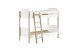 Etagenbett >Kiddy< in Weiß lackiert/Pfosten Kiefer - 214,5x175x125,4 (BxHxT)