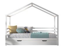 Hausbett >Private< in weiss, Massivholz - 210x170x96cm (BxHxT)