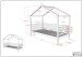 Hausbett >Private< in weiss, Massivholz - 210x170x96cm (BxHxT)