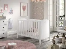 Babybett >Amori< in Weiß, Holzwerkstoff -...