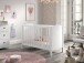 Babybett >Amori< in Weiß, Holzwerkstoff - 129x88,1x66,9cm (BxHxT)