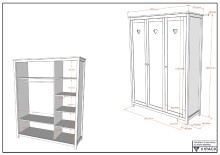 Babymöbel-Set >Amori< (4-teilig) in Weiß, Holzwerkstoff
