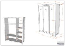 Babymöbel-Set >Amori< (4-teilig) in Weiß, Holzwerkstoff