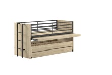Hochbett >Sam< in Eiche Melamin Dekor -...