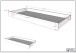 Hochbett >Sam< in Eiche Melamin Dekor - 219x219x116,6x98 (LxBxHxT)