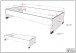 Hochbett >Sam< in Eiche Melamin Dekor - 219x219x116,6x98 (LxBxHxT)