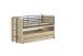 Hochbett >Sam< in Eiche Melamin Dekor - 219x219x116,6x98 (LxBxHxT)