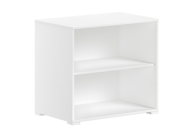 Unterstellregal >Sam< in Weiß Melamin Dekor - 67,7x67,7x61,5x43 (LxBxHxT)