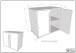 Kommode >Sam< in Weiß Melamin Dekor, Holzwerkstoff - 67,7x61,5x43cm (BxHxT)