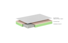 Taschenfederkernmatratze >Matratze Vipack< in Beige - 200x200x19x140 (LxBxHxT)