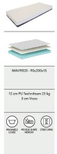 Komfortschaummatratze >Matratze Vipack< in Beige - 200x200x15x90 (LxBxHxT)
