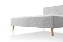 Polsterbett >Smart< Liegefläche 180x200cm, grau, Stellmaß: 189x110x214cm (BxHxT)