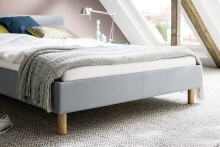 Polsterbett >Lena< Liegefläche 120x200cm, eisblau, Stellmaß: 125x76x208cm (BxHxT)