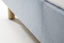 Polsterbett >Lena< Liegefläche 120x200cm, eisblau, Stellmaß: 125x76x208cm (BxHxT)