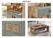 Vitrine >Kathlin< 2 Türen, inkl. LED, schilfgrün / Eiche Dekor - 80x139x37 (BxHxT)