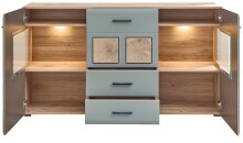 Kommode >Kathlin< 2 Türen, 3 Schübe, LED,...