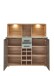 Barschrank >Kathlin< Barfach, Stauraum, LED, schilfgrün / Eiche Dekor - 120x129x37 (BxHxT)