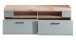 Lowboard >Kathlin< 2 Schübe, schilfgrün / Eiche Dekor - 140x51x47 (BxHxT)