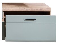 Lowboard >Kathlin< 1 Schublade, schilfgrün / Eiche Dekor - 80x51x47 (BxHxT)