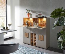 Barschrank >Kathlin< Barfach, Stauraum, LED, basalt...